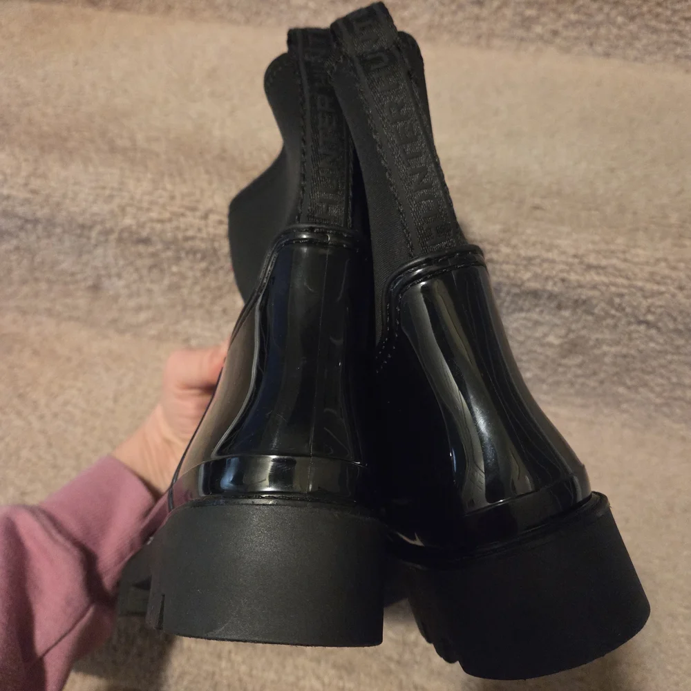 Hunter Ella Chelsea Black Rain Boots Size 9 - Picture 6 of 6
